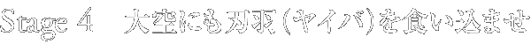 Stage4 大空にも刃羽（ヤイバ）を食い込ませ