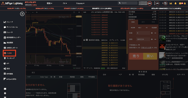 bitFlyer ビットフライヤー レバレッジ取引