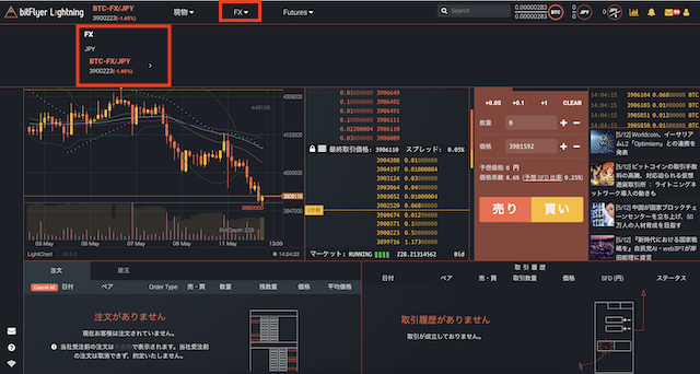 bitFlyer ビットフライヤー Lightning FX