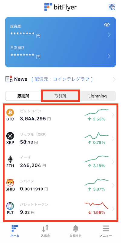 bitFlyer ビットフライヤー 取引所